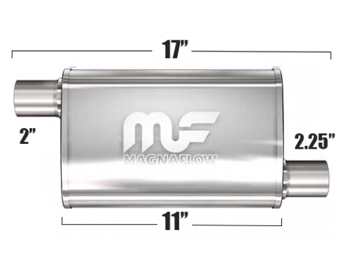 Глушитель универсальный Magnaflow 11132 Матовый 3.5in.x7in. Oval